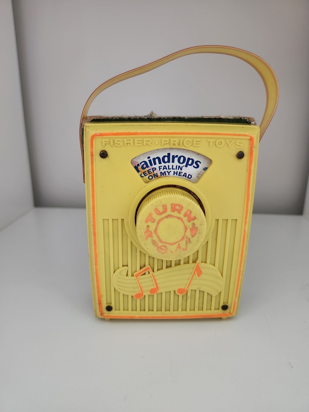1970s  Fisher Price Pocket Radio 1970s Raindrops Keep Falling on My Head, WORKS